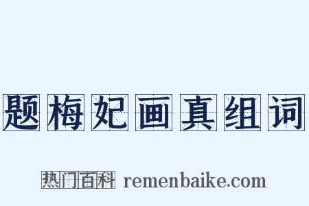 题梅妃画真组词是什么意思的图片